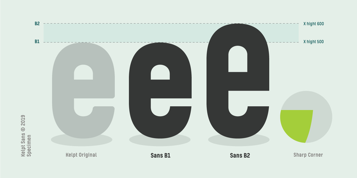 Kelpt Sans B1 Italic Font preview